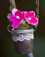 Maize Hutton Thimble Flower Pendant